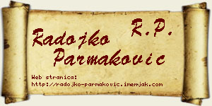Radojko Parmaković vizit kartica